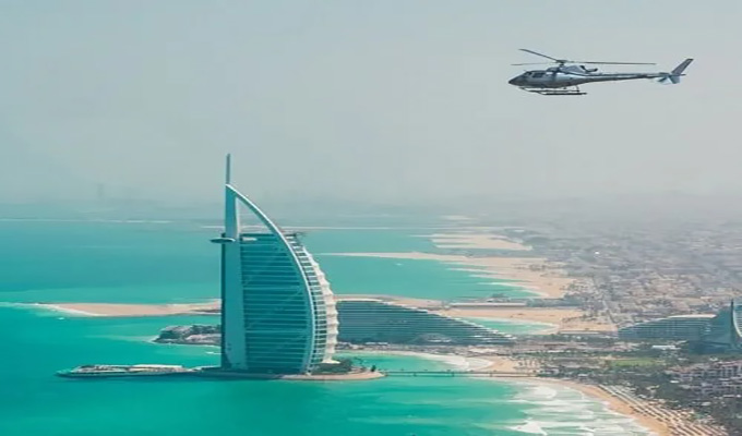 12mins helicopter ride