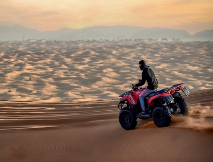 30Mins Quad Bike Red Dunes Desert Safari  BBQ Dinner