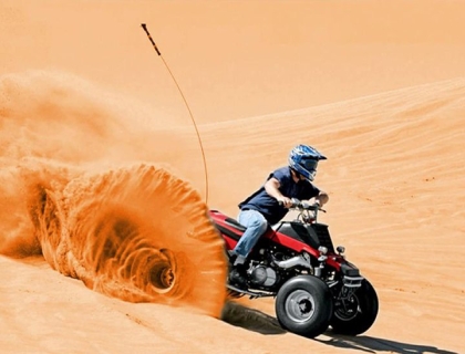 Red Dunes Quad Bike Safari with BBQ  Ferrari world ( 2 Days Tour )