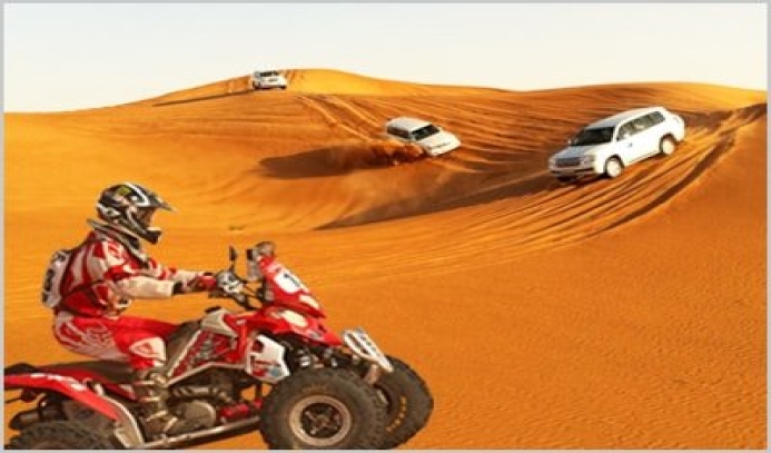 Red Dunes Quad Bike Safari with BBQ  Ferrari world ( 2 Days Tour )